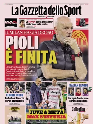 Prima pagina La Gazzetta dello Sport (20 aprile 2024)