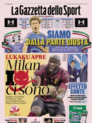 Prima pagina La Gazzetta dello Sport (27 giugno 2024)