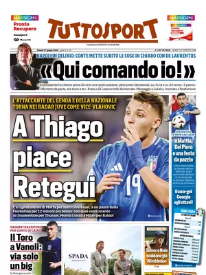 Prima pagina Tuttosport (27 giugno 2024)